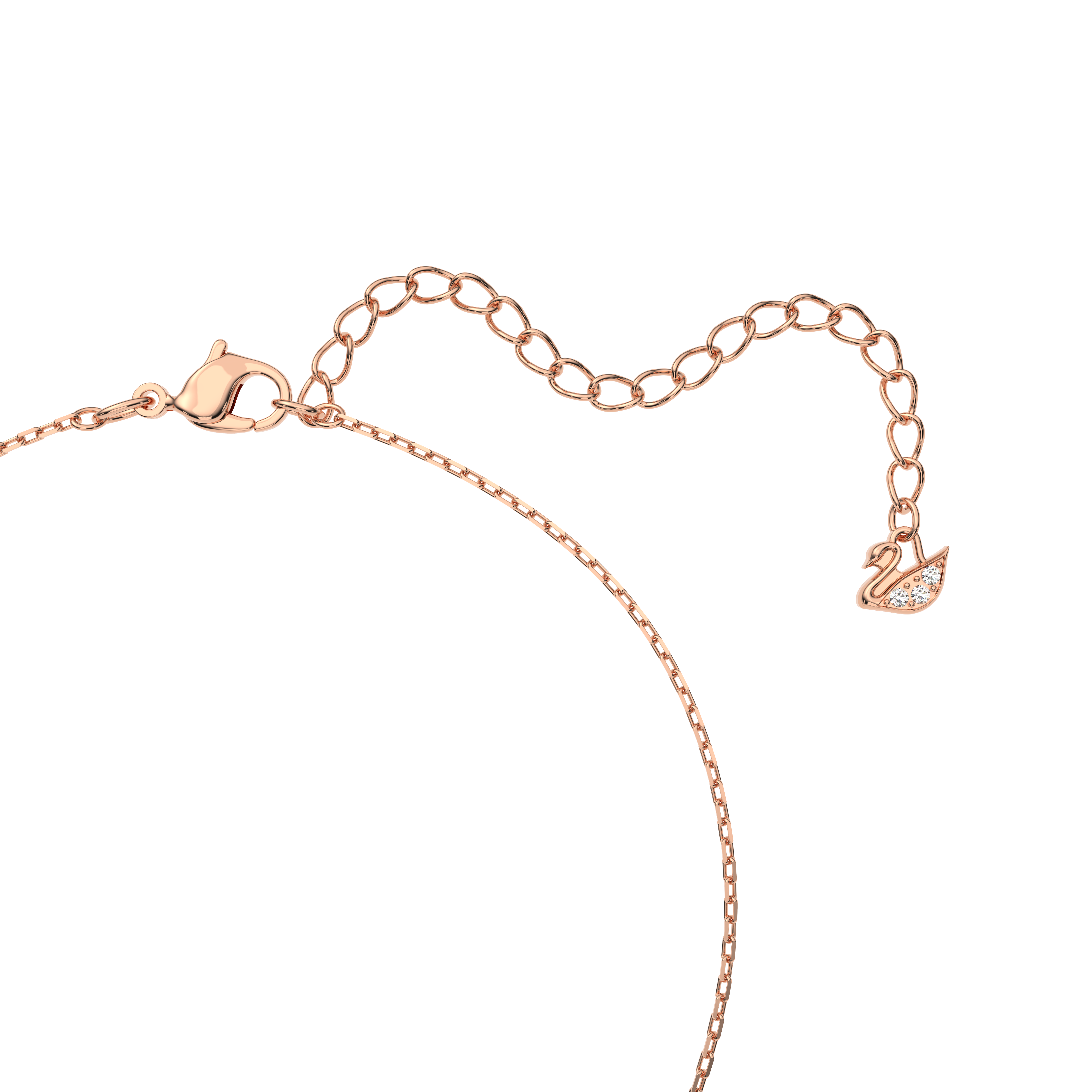 Swarovski Sparkling Dance necklace, Clover, Pink, Rose gold-tone plated by SWAROVSKI