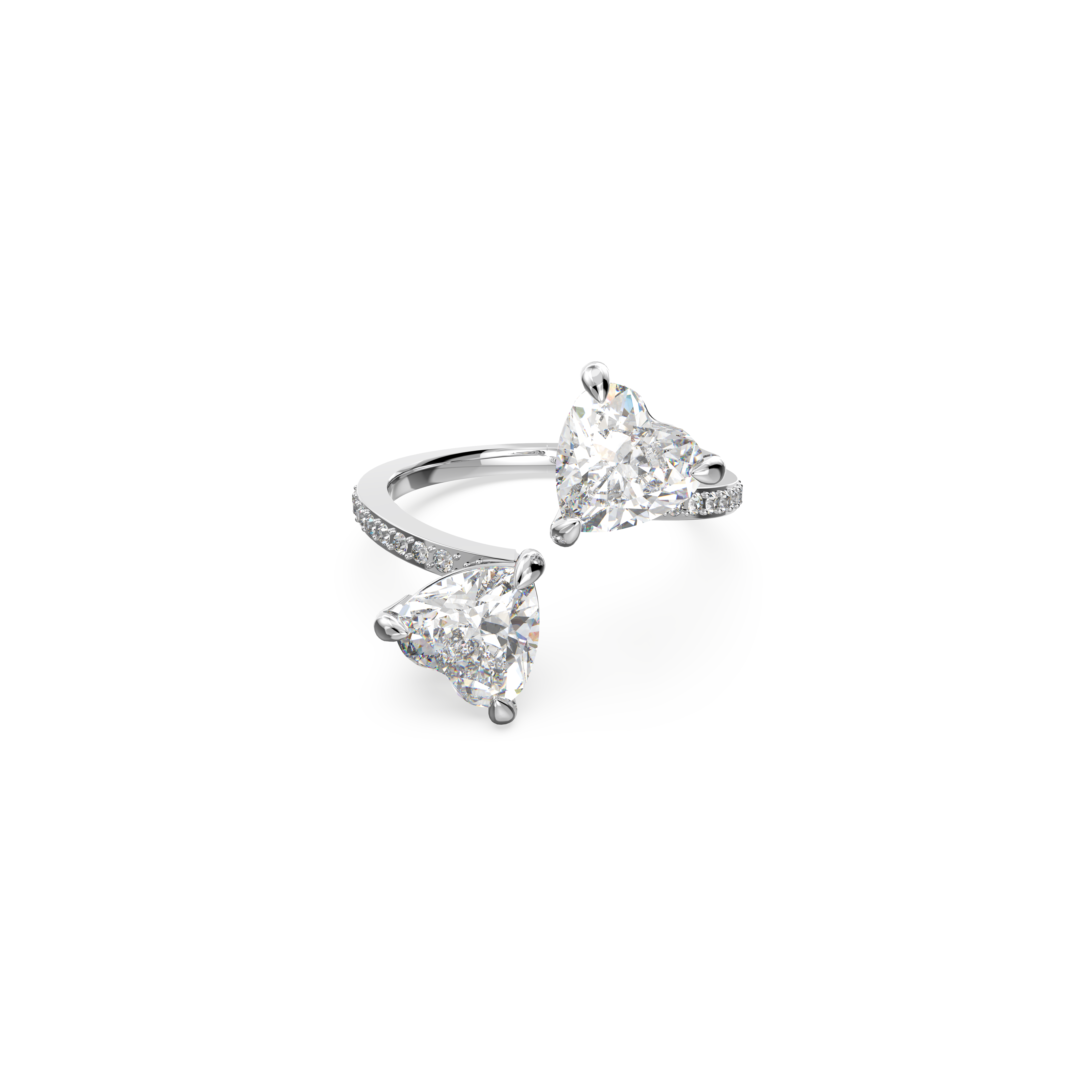 Attract Soul open ring, Heart, White