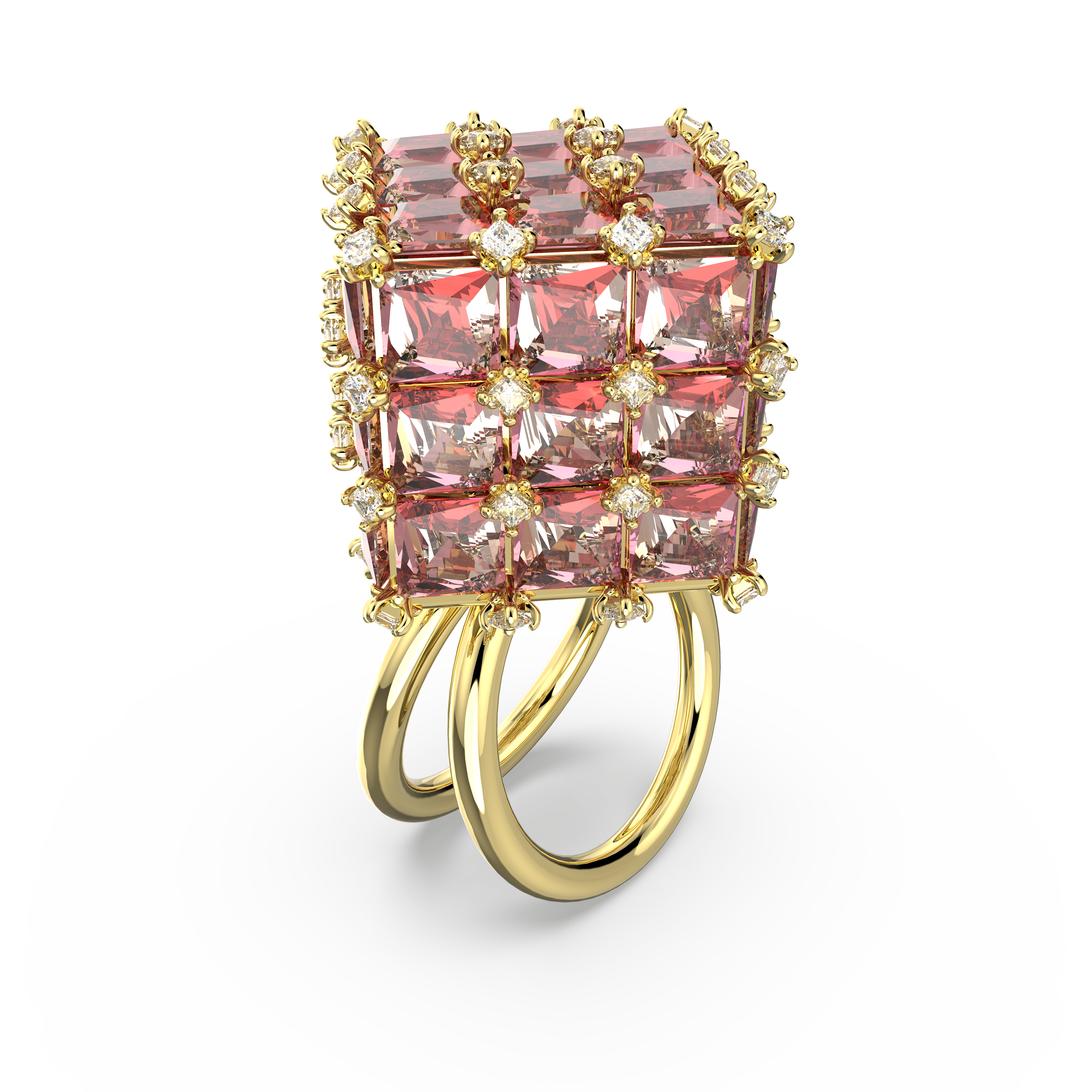 Curiosa cocktail ring, Square cut, Orange