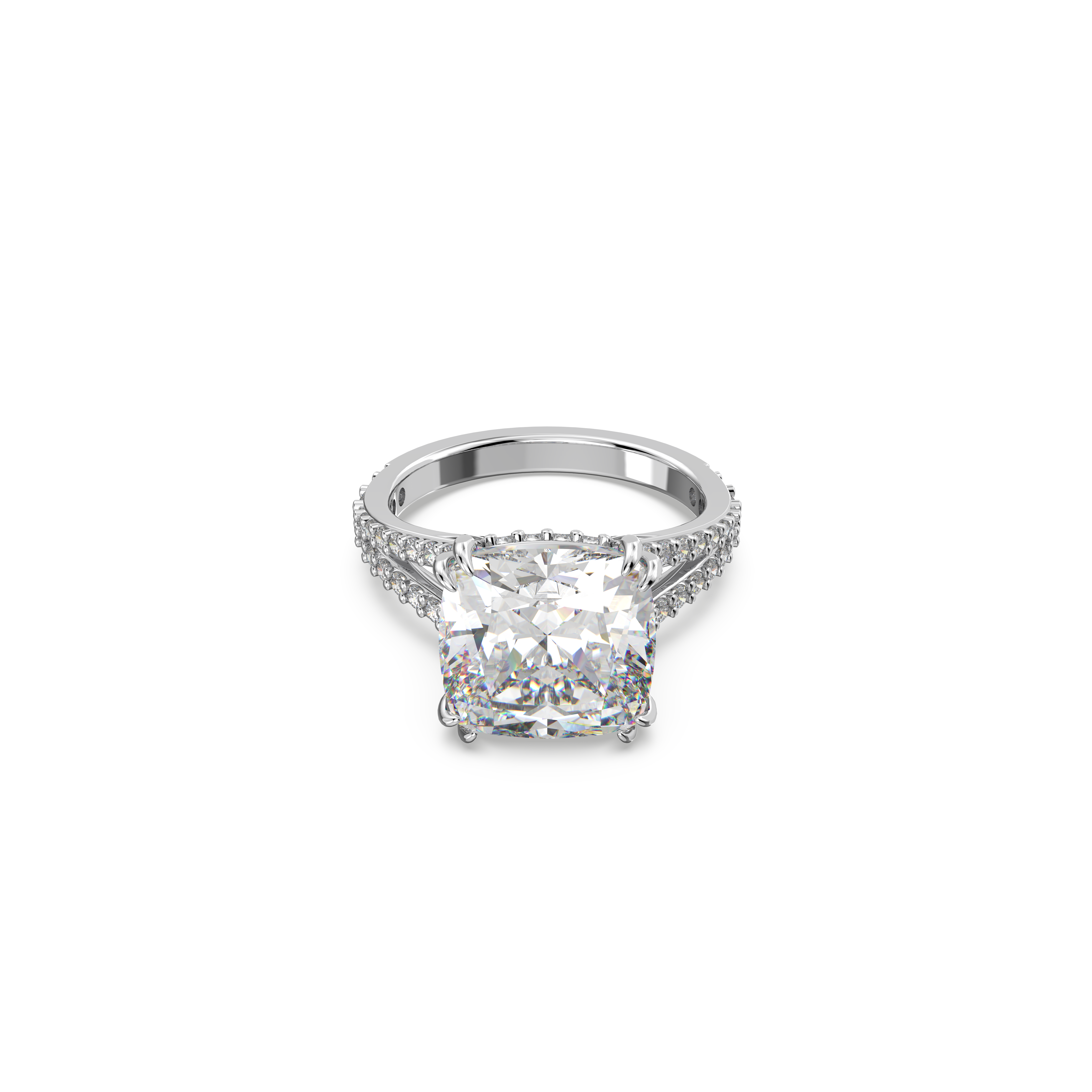 Constella cocktail ring, Square cut, Pavé, White