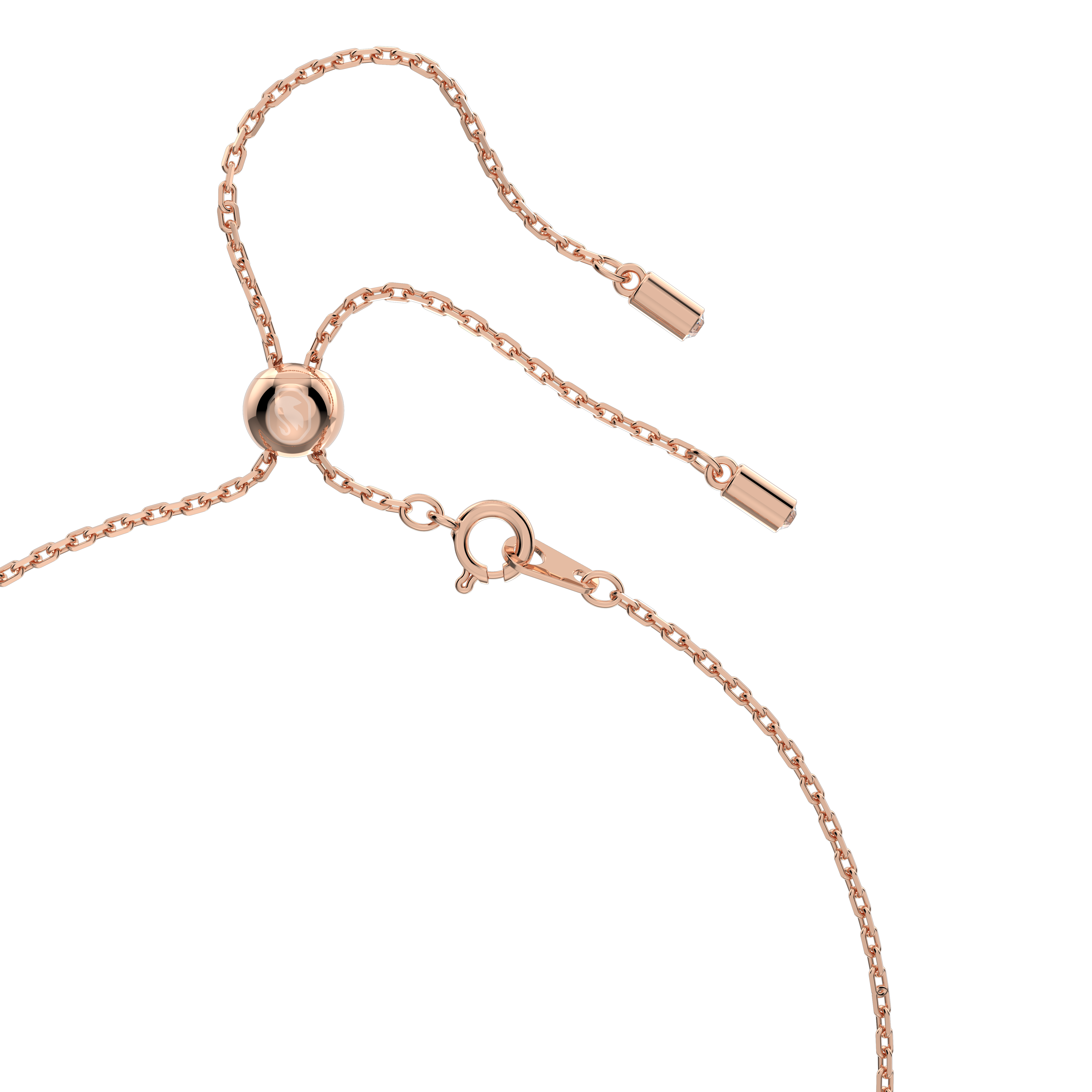 Stella Y necklace, Kite cut, Star, White, Rose gold-tone plated by SWAROVSKI