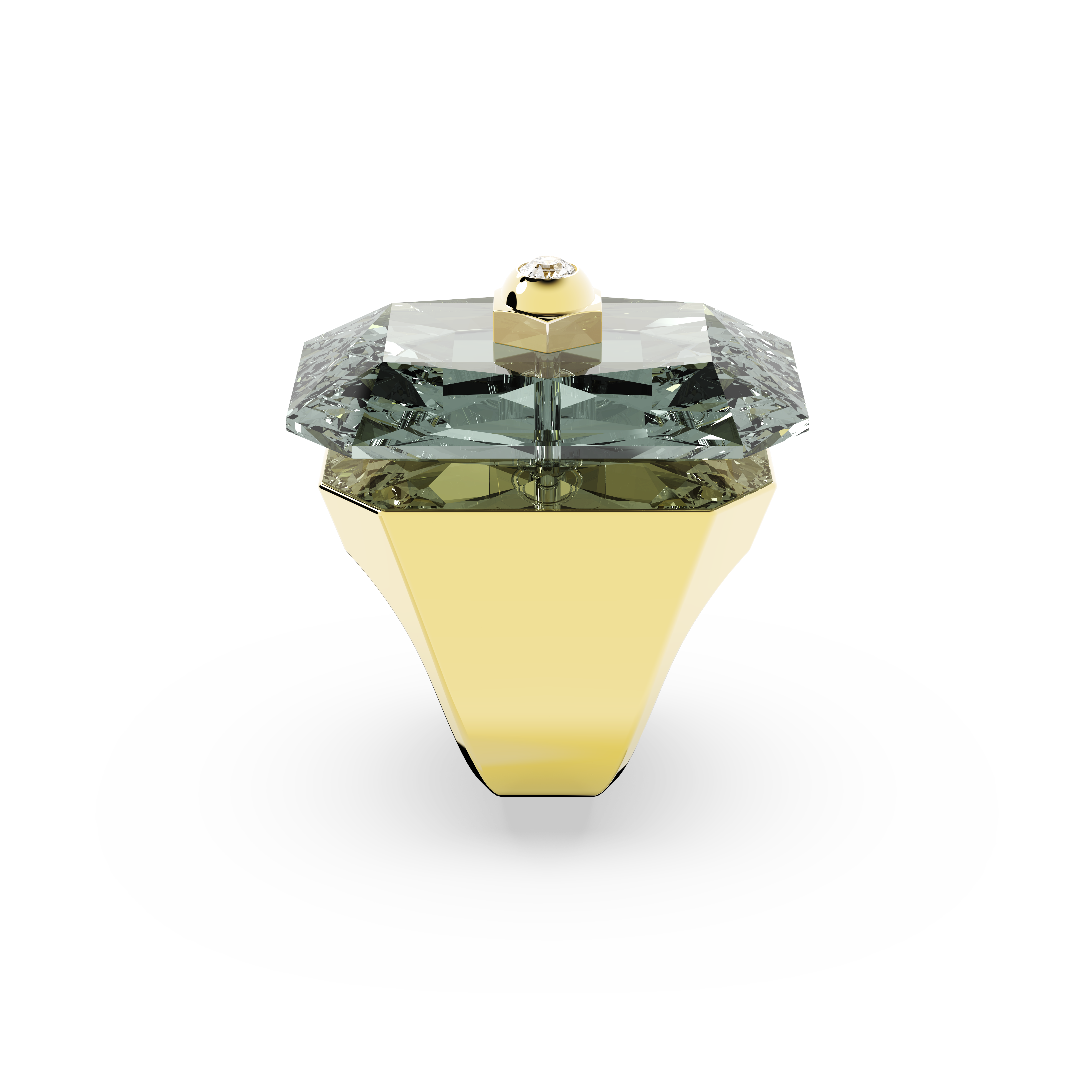 Numina cocktail ring, Octagon cut, Gray