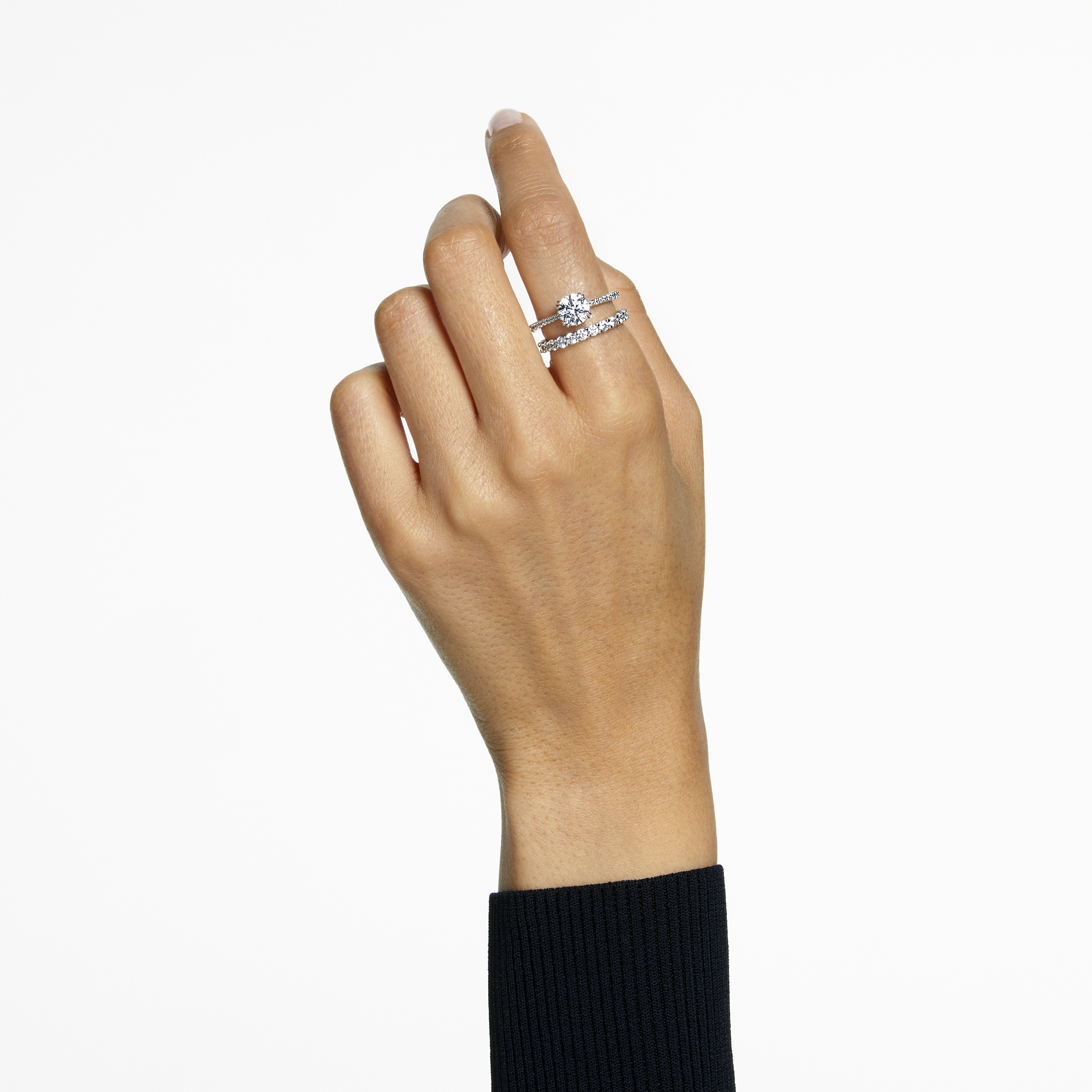 Constella ring, Set (2), Princess cut, White