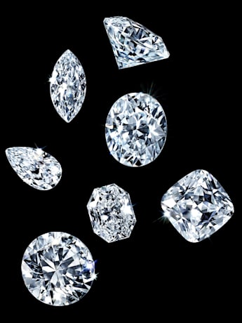 실험실에서 생산된 다이아몬드의 여유로운 컨셉 이미지