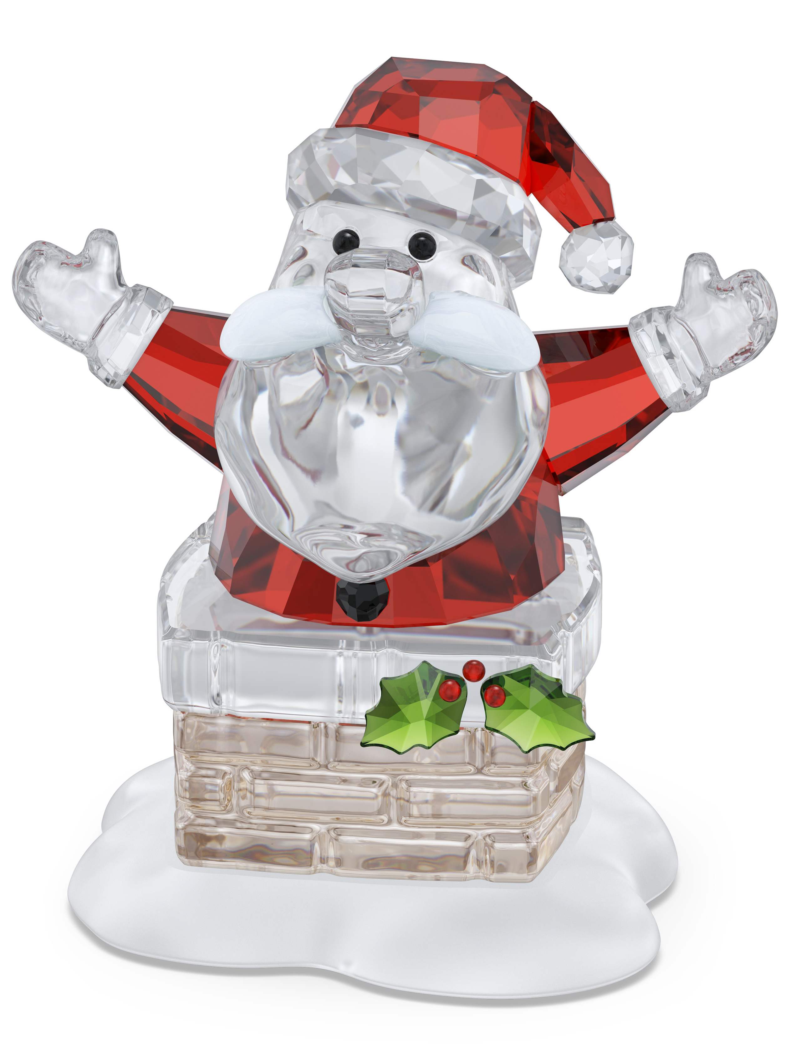 Décorations Père Noël en cristal de luxe pour les fêtes