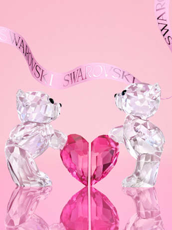 Teddybeerdecoraties voor Valentijnsdag door Swarovski