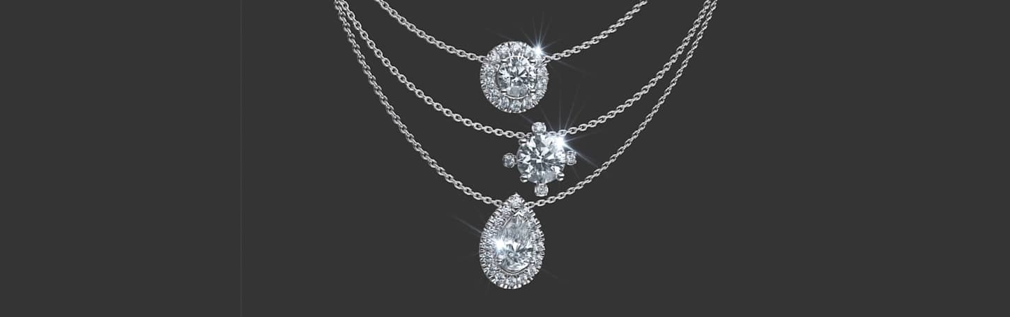 ラボグロウン・ダイヤモンド・ネックレス｜Swarovski Created Diamonds
