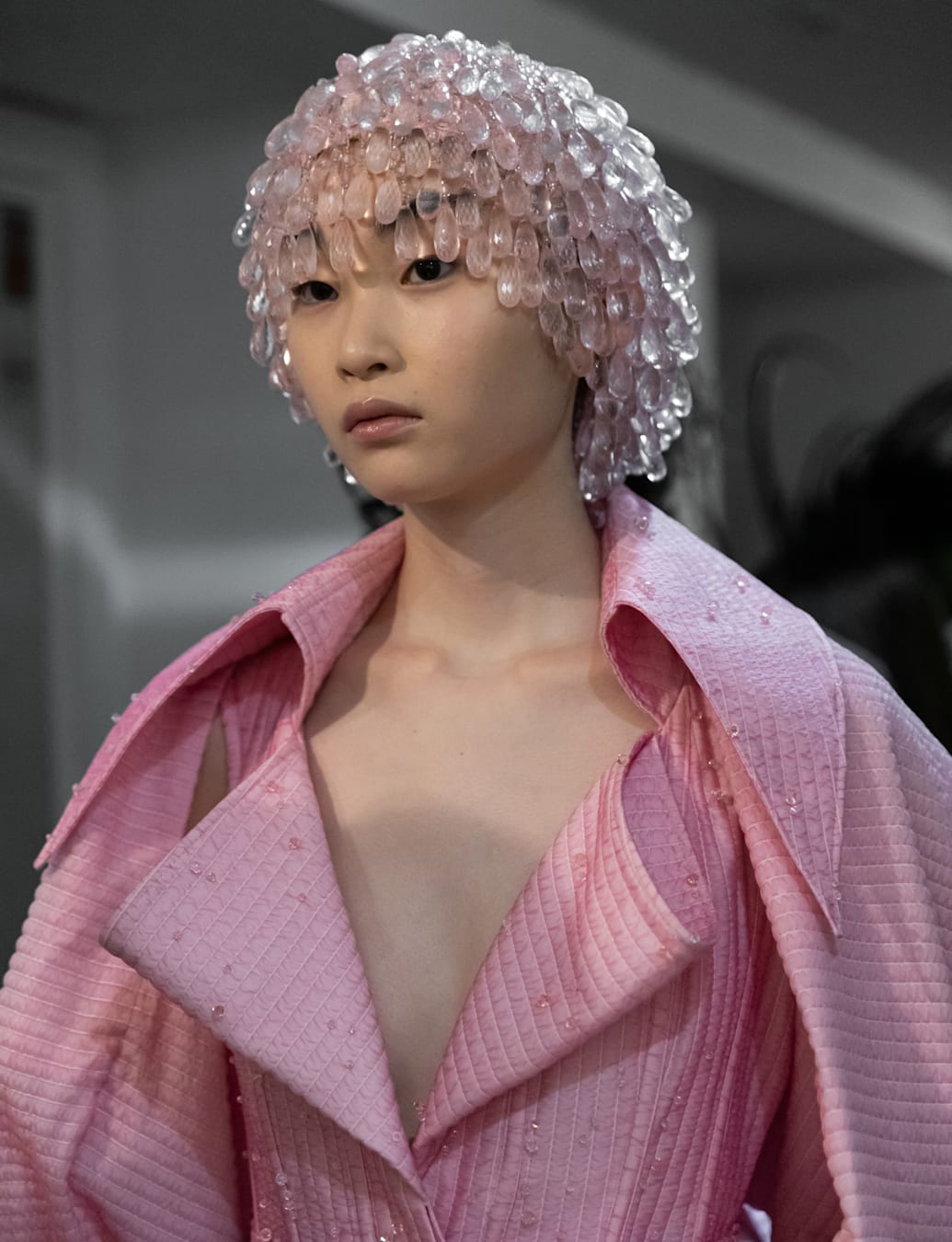 foræva + swarovski imagine couture of the space age with high-tech crystal  dress