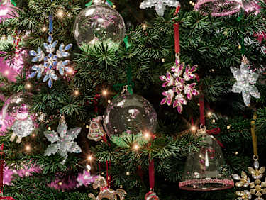 天然石とスワロフスキークリスタル コラージュオーナメント クリスタル