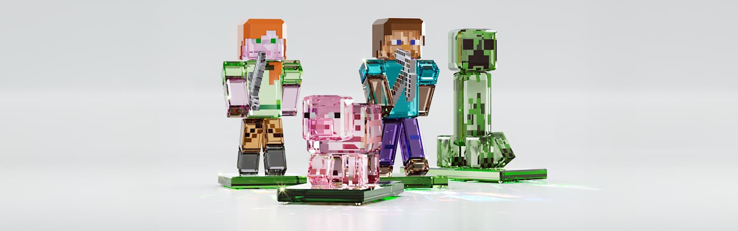 マインクラフト デコレーション・グッズ・フィギュア | スワロフスキー