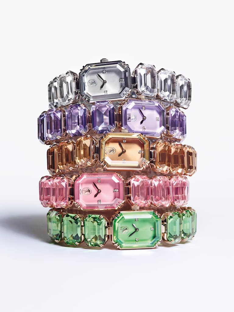 Colorful Millenia bracelet stack by Swarovski