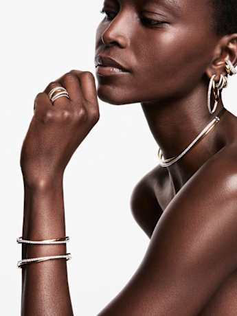 Mixing gold and silver bracelet tips from Swarovski