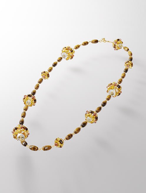 Somnia necklace Brown, Gold-tone plated