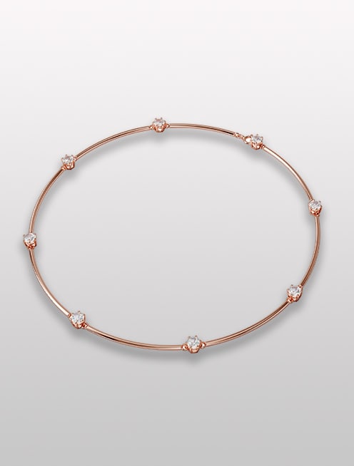 Constella Necklace, White, Rose gold-tone plated