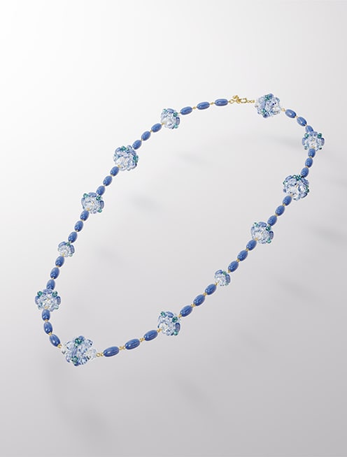 Somnia necklace, Blue, Gold-tone plated