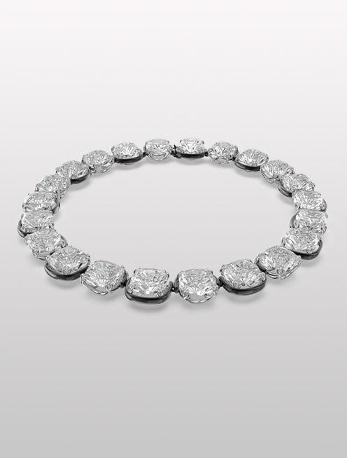 Harmonia choker, Cushion cut crystals, White