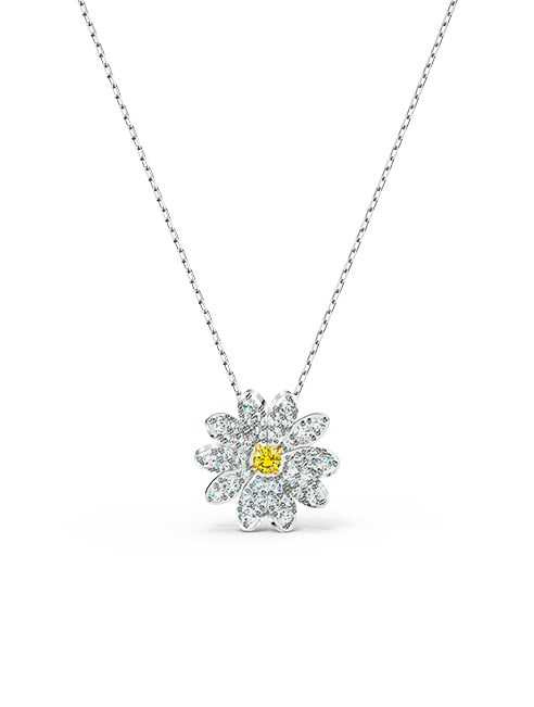 Přívěsek Eternal Flower, květ, žlutá barva, povrchová úprava použitím směsi kovů