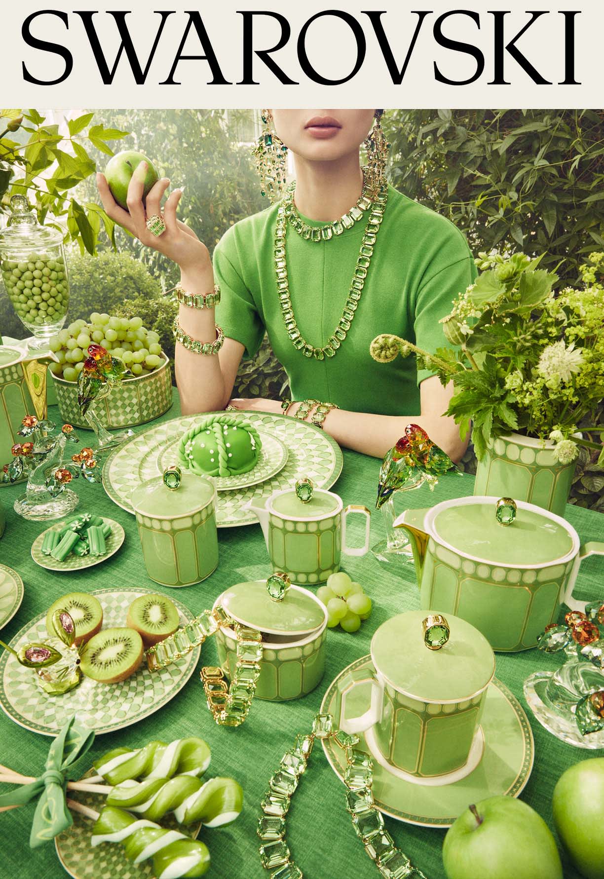 Swarovski x Rosenthal verdant green tableware