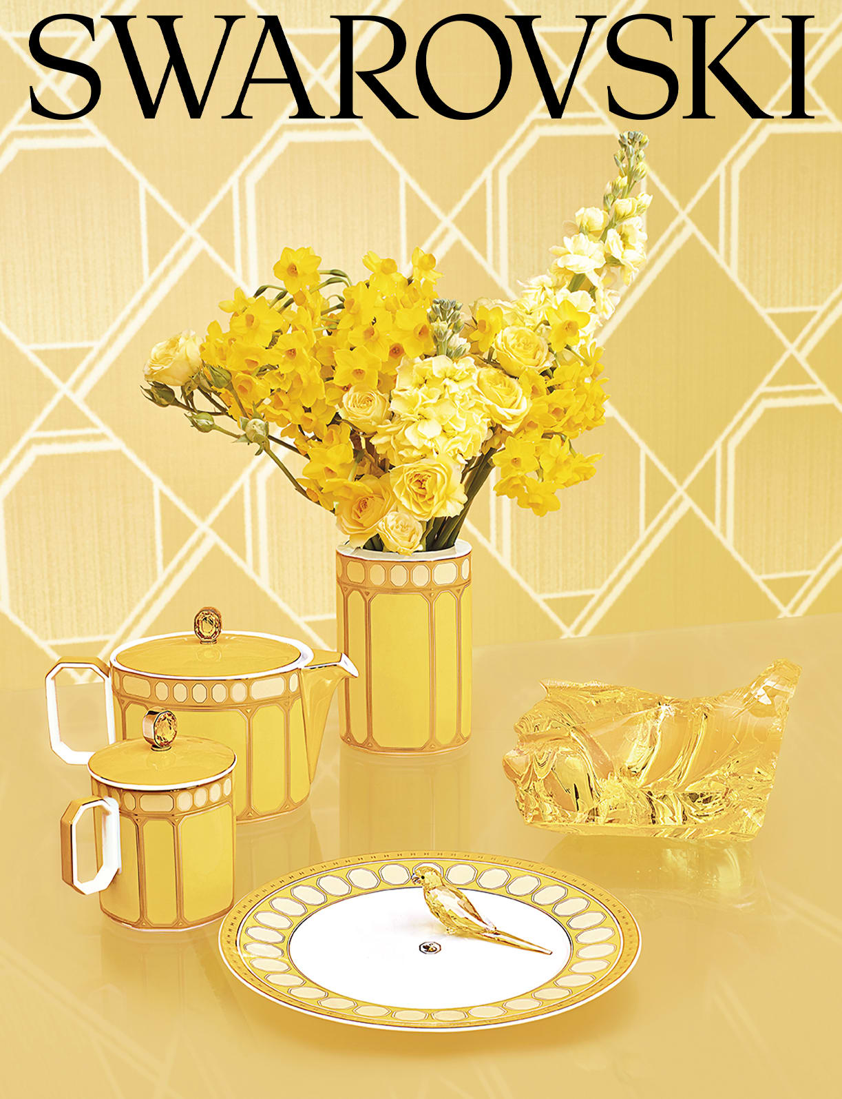 Swarovski x Rosenthal yellow tableware
