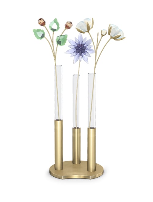 Garden Tales Decorative Vase, Large with Garden Tales Nigella Online Edition, Garden Tales Hazelnut Online Edition, and Garden Tales Cotton
