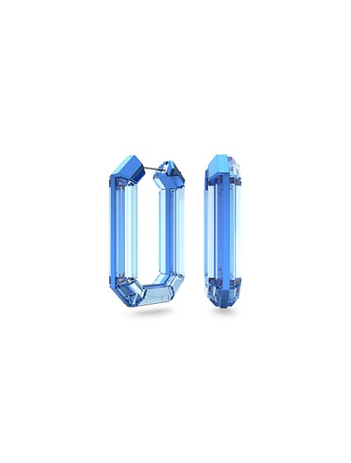 Lucent hoop earrings, Blue