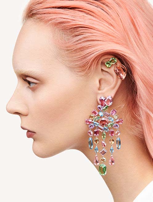 Rainbow-hued earrings