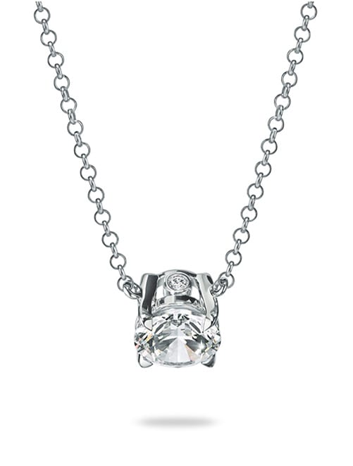 Swarovski Created Diamonds Collection Eternity pendant, Diamond TCW 0.50 carat, 18K white gold