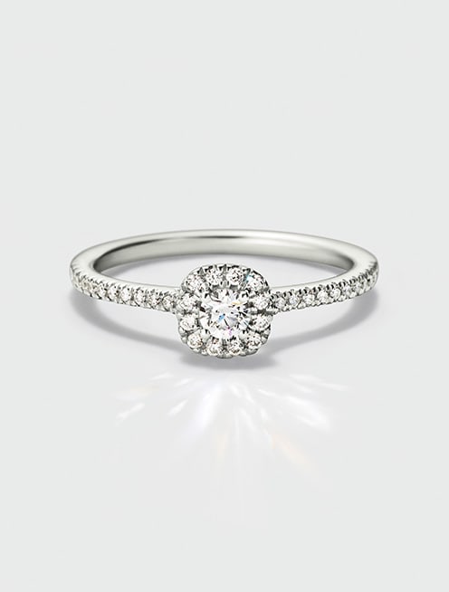 Swarovski Created Diamonds Collection Essentials ring, Diamond TCW 0.30 carat, Center Stone 0.14 carat, Sterling Silver, Rhodium plated