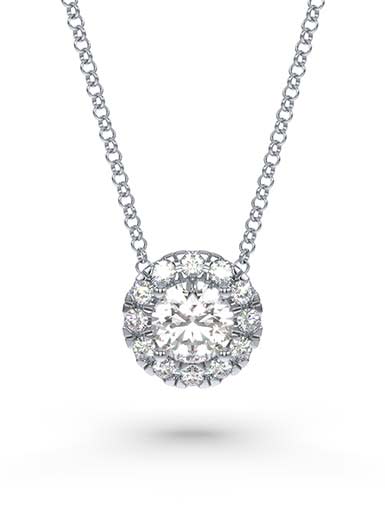 Swarovski Created Diamonds Collection Signature pendant Diamond TCW 0.50 carat, Center Stone 0.40 carat, 14K white gold