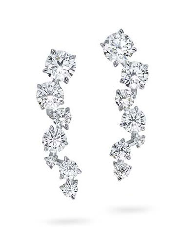 Swarovski Created Diamonds Collection Intimate ear cuffs, Diamond TCW 1.10 carat, 14K white gold