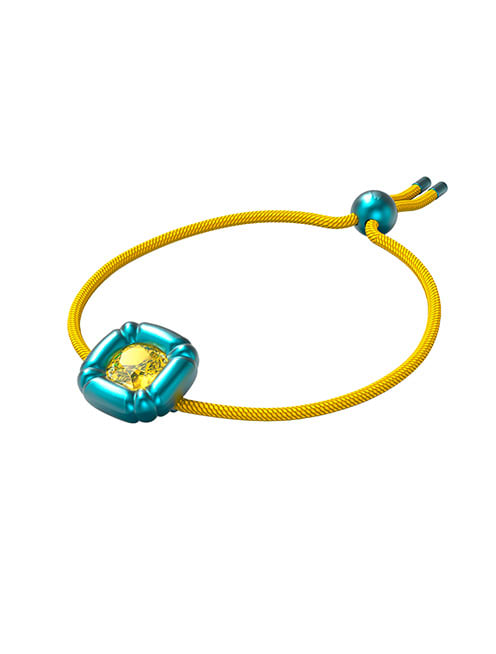 Dulcis bracelet, Cushion cut, Blue