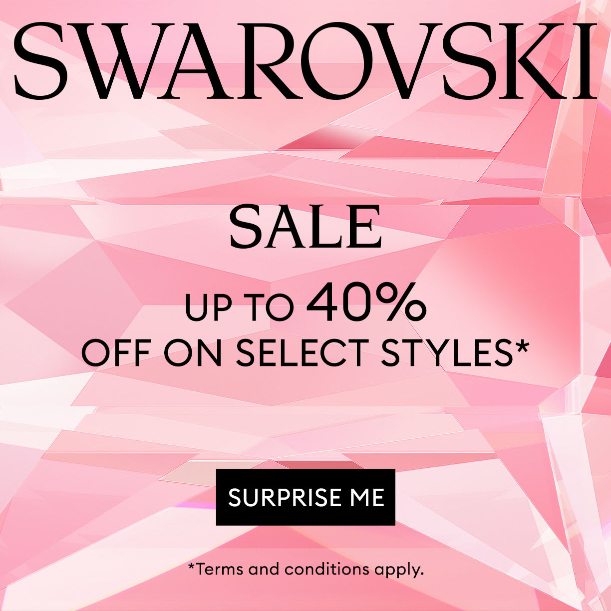 Sale up to 40% off selected styles*