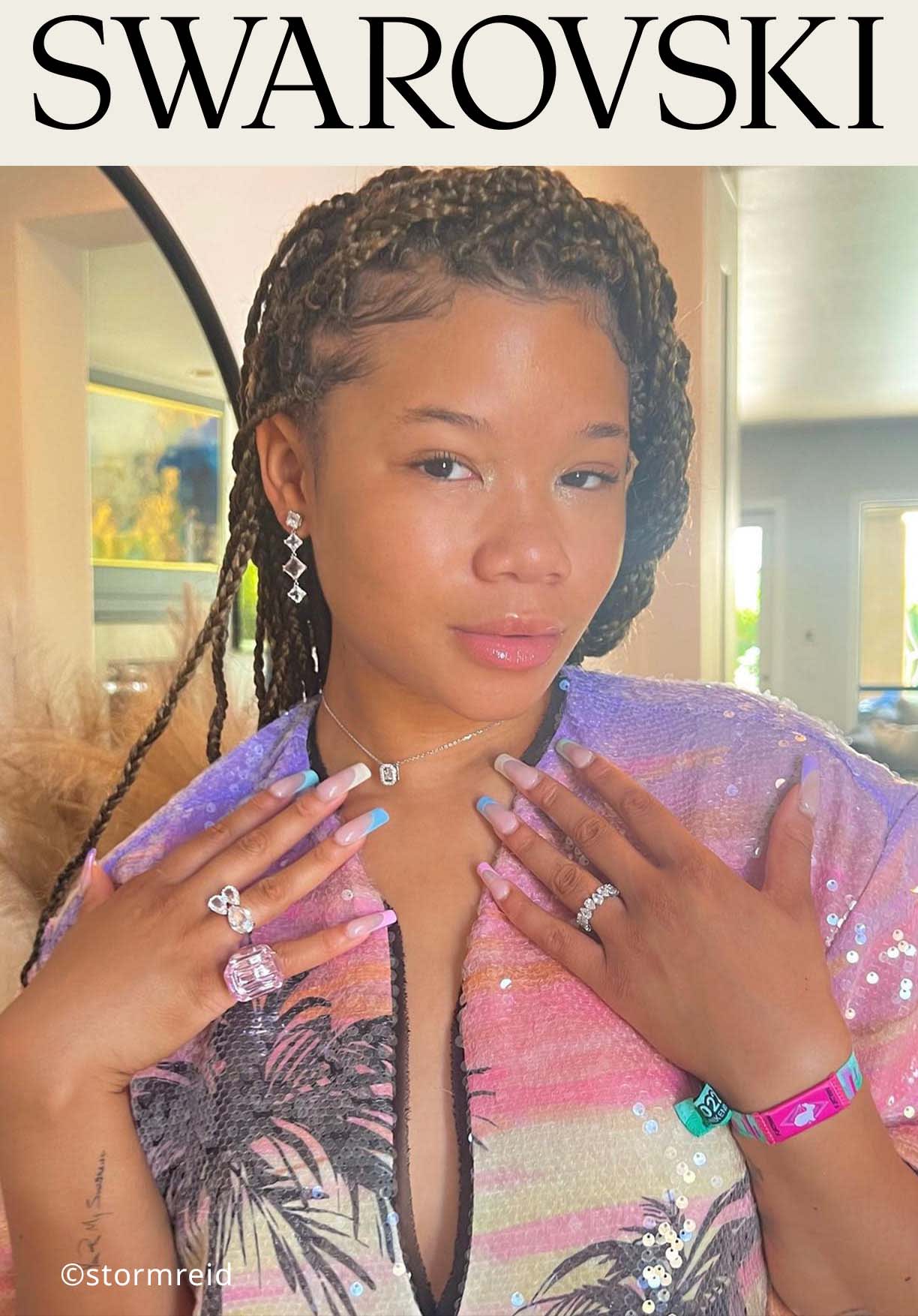 Clear crystal festival styles - Storm Reid