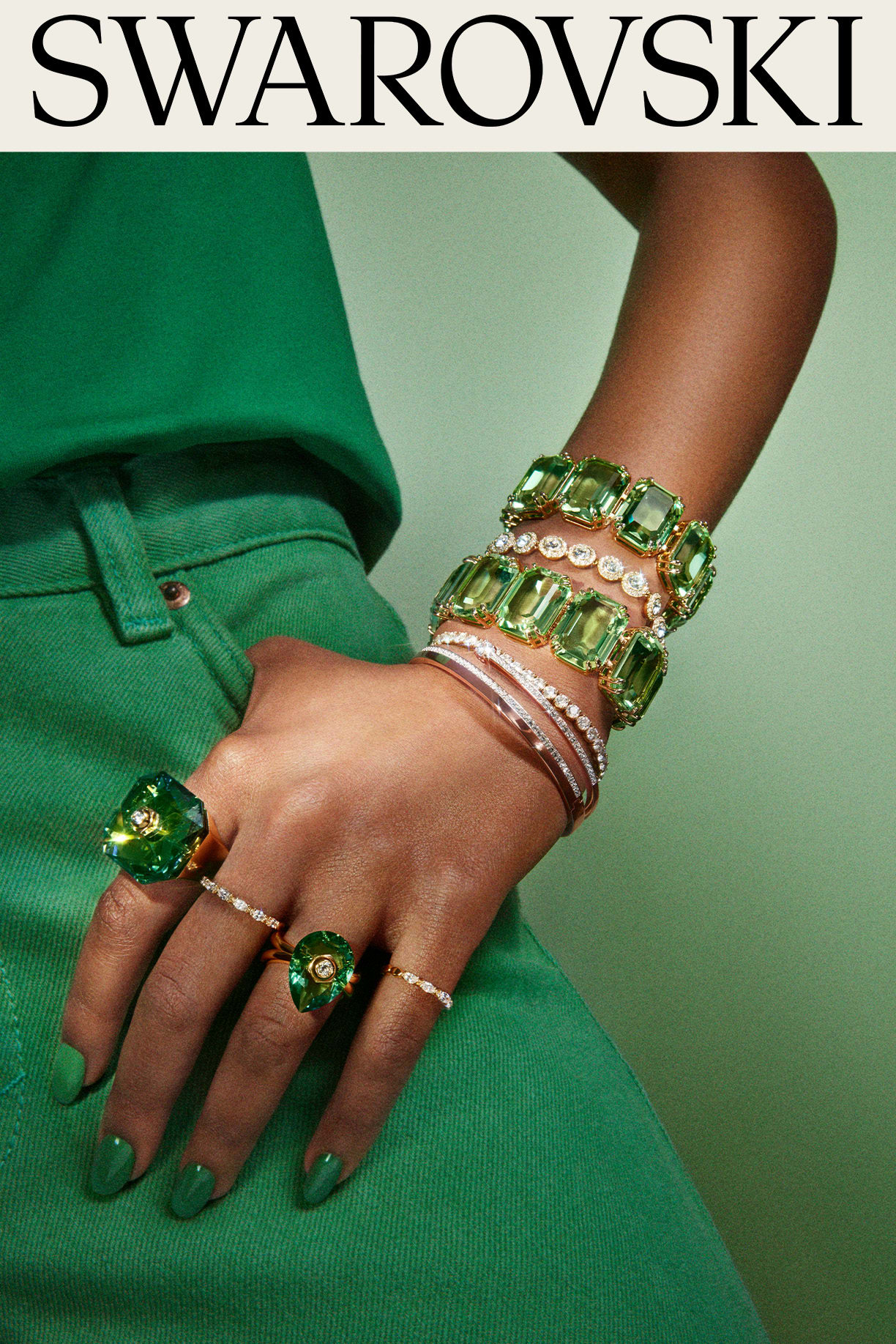Green Swarovski jewelry