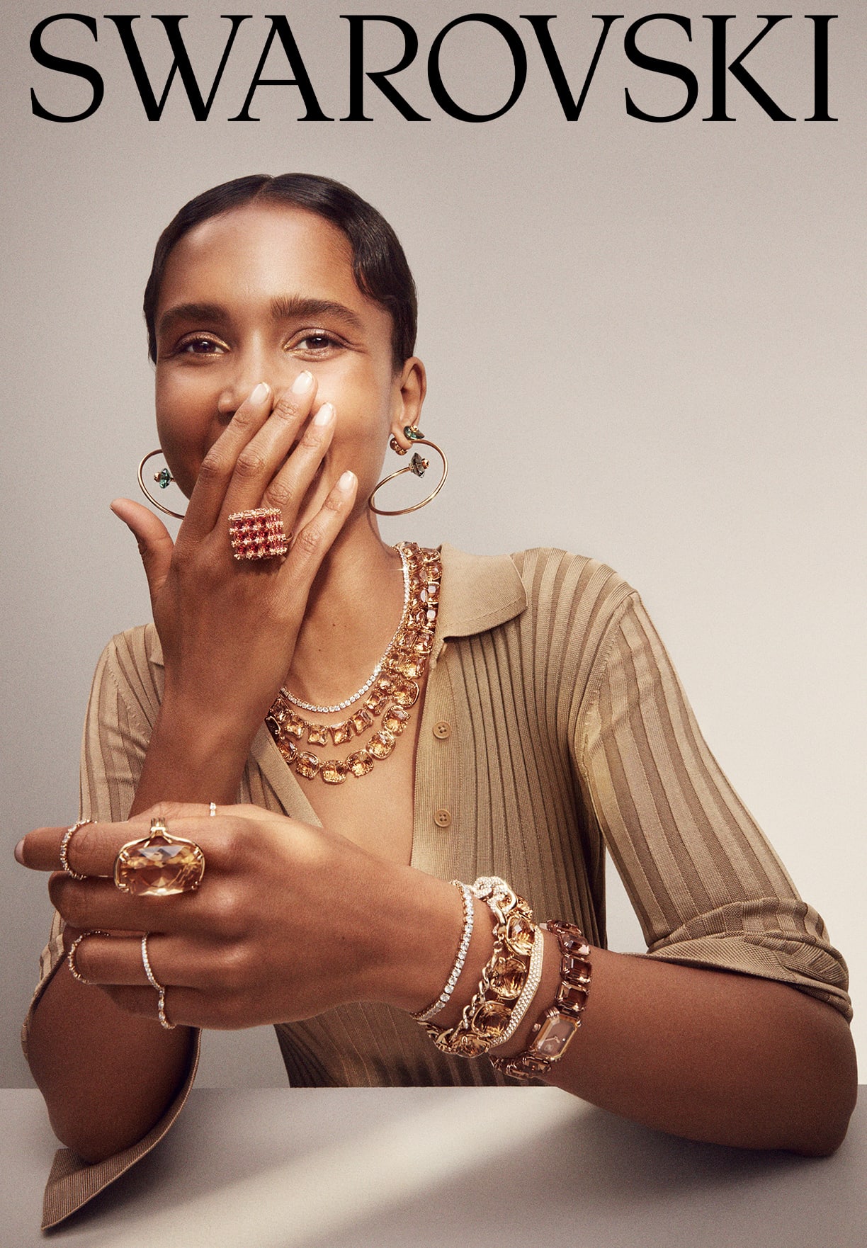 Swarovski gold-tone jewelry