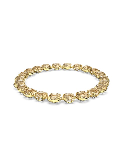 Harmonia choker, Cushion cut, Gold tone, Gold-tone plated