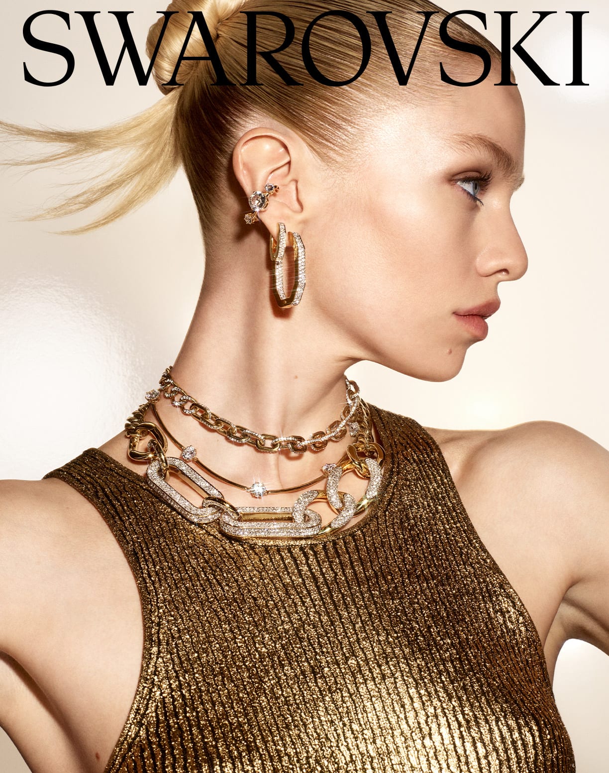 Stella Maxwell models Swarovski Holiday