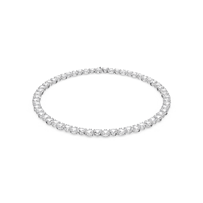 Millenia necklace Trilliant cut, White, Rhodium plated