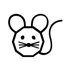 Ikona zobrazující figurku myšky
