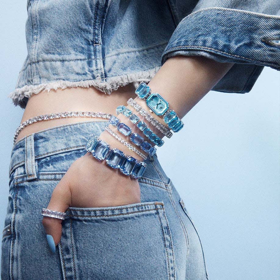 Swarovski watch and bracelets