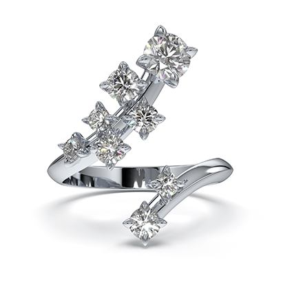 Intimate ring, Diamond TCW 0.98 carat, 14K white gold