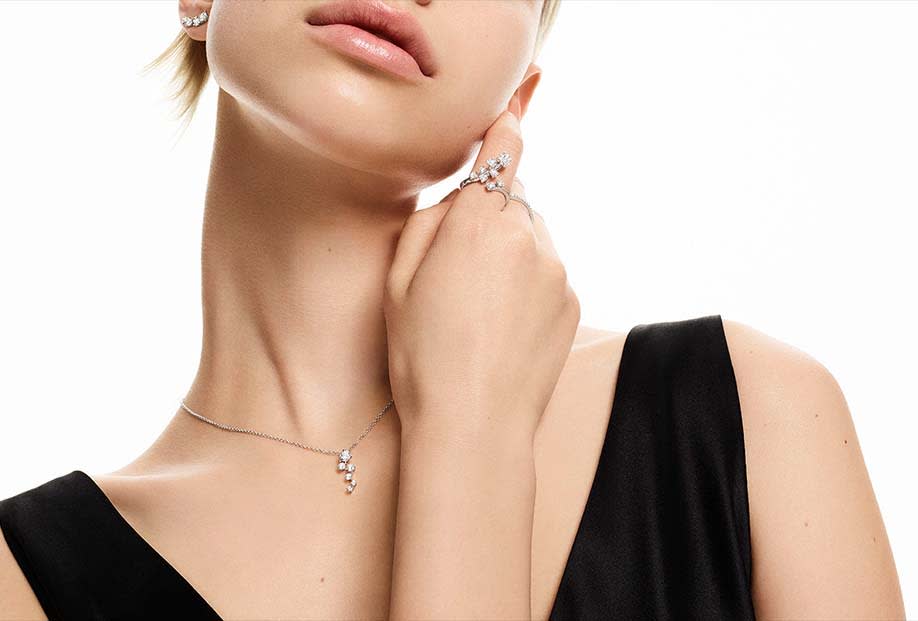 Swarovski Created Diamonds pendant and ring