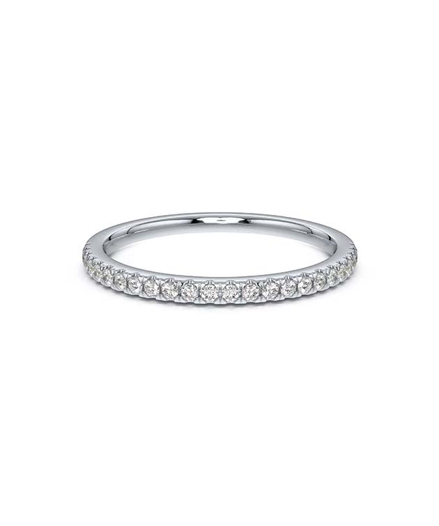 Eternity ring, Diamond TCW 0.16 carat, 14k white gold