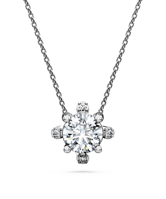 Galaxy pendant, Laboratory grown diamonds 1.05 ct tw, 14K white gold