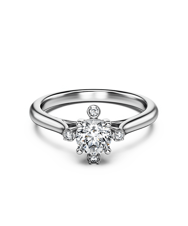 Galaxy ring, Laboratory grown diamonds 0.5 ct tw, 14K white gold