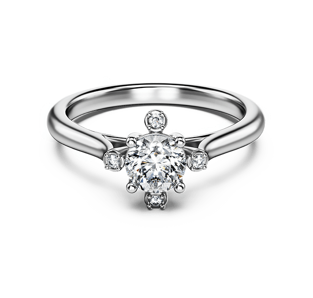 Galaxy ring, Laboratory grown diamonds 0.5 ct tw, 14K white gold
