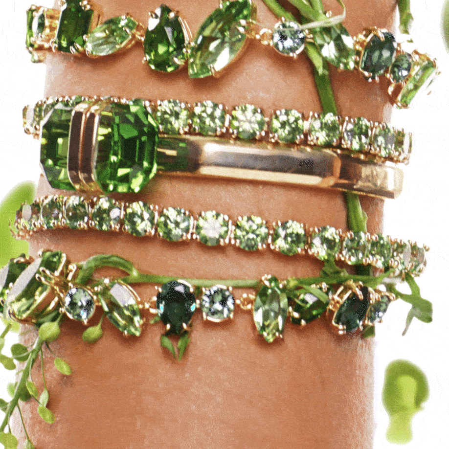 Zelené křišťály Swarovski