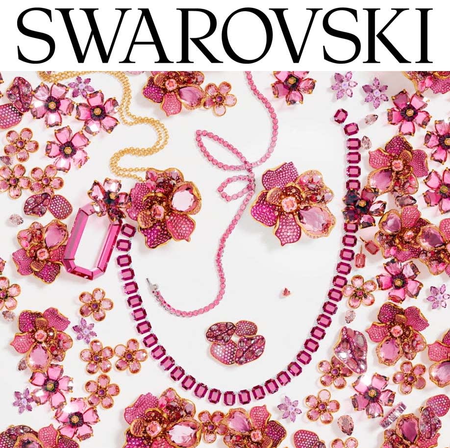 Vyjádření zázraku z růžového křišťálu Swarovski