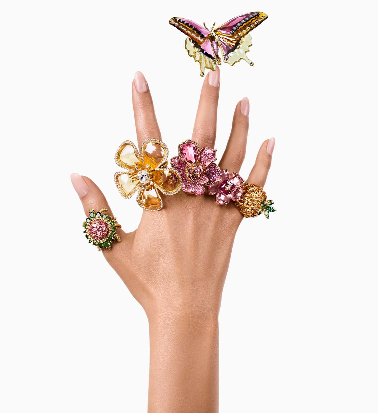 Swarovski crystallized rings