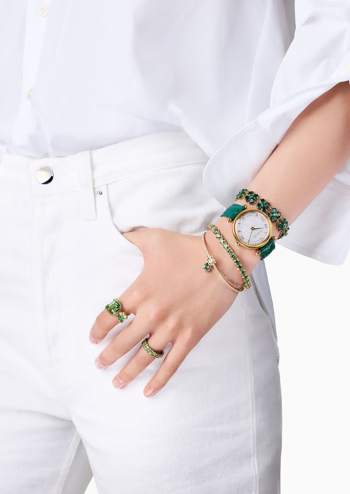 Swarovski green wristwear